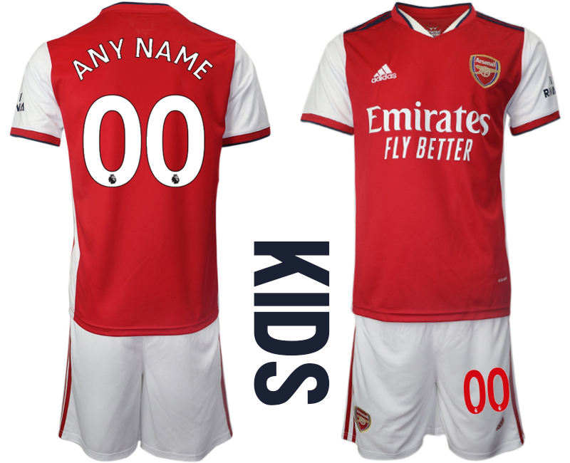 Youth 2021-2022 Club Arsenal home red customized Soccer Jersey
